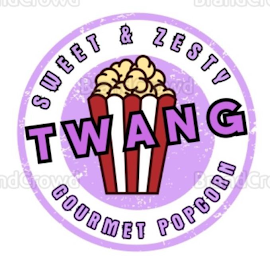 TWANG GOURMET POPCORN SWEET & ZESTY logo