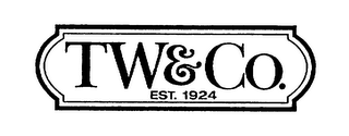 TW&CO. EST. 1924 logo