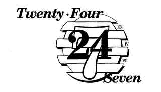 TWENTY FOUR SEVEN 24 7 XX IV VII logo