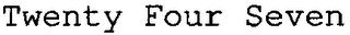 TWENTY FOUR SEVEN logo