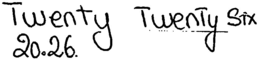 TWENTY TWENTY SIX 20.26. logo