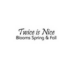 TWICE IS NICE BLOOMS SPRING & FALL logo