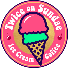 TWICE ON SUNDAE ICE CREAM COFFEE logo