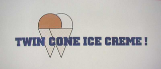 TWIN CONE ICE CREME! logo