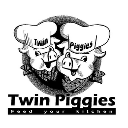 TWIN PIGGIES TWIN PIGGIES FEED YOUR KITCHEN logo