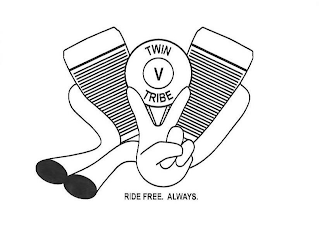 TWIN V TRIBE RIDE FREE. ALWAYS. logo