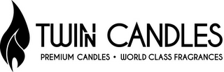 TWINN CANDLES PREMIUM CANDLES · WORLD CLASS FRAGRANCES logo