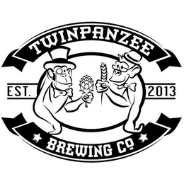 TWINPANZEE EST. 2013 BREWING CO logo