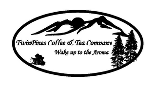 TWINPINES COFFEE & TEA COMPANY WAKE UP TO THE AROMA logo