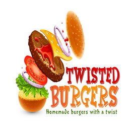 TWISTED BURGERS HOMEMADE BURGERS WITH A TWIST logo