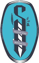TWISTED SPIKE BREWING CO. OKLAHOMA CITY OKLAHOMA logo