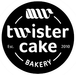 TWISTER CAKE BAKERY EST. 2010 logo