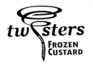 TWISTERS FROZEN CUSTARD DEFY GRAVITY. logo