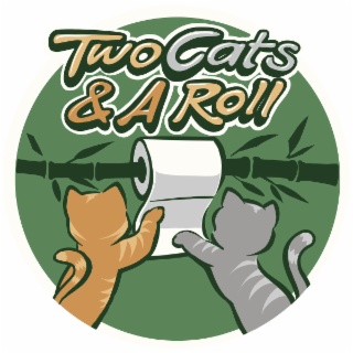 TWO CATS & A ROLL logo