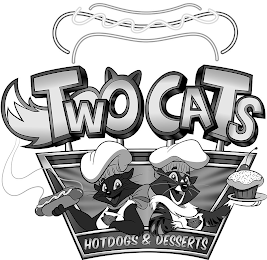 TWO CATS HOTDOGS & DESSERTS logo