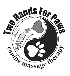 TWO HANDS FOR PAWS CANINE MASSAGE THERAPY logo