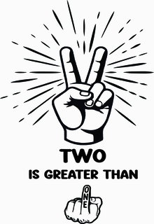 TWO IS GREATER THAN ONE logo