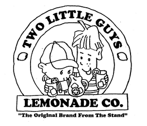 TWO LITTLE GUYS LEMONADE CO. "THE ORIGINAL BRAND FROM THE STAND" logo