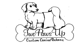 TWO PAWS UP CUSTOM CANINE BAKERY logo