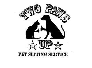 TWO PAWS * UP * PET SITTING SERVICE logo