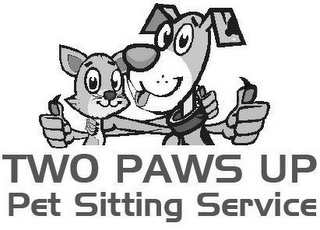 TWO PAWS UP PET SITTING SERVICE logo
