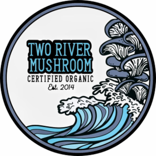 TWO RIVER MUSHROOM CERTIFIED ORGANIC EST. 2014 logo