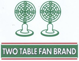 TWO TABLE FAN BRAND logo