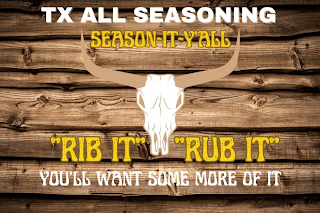 TX ALL SEASONING SEASON-IT-Y'ALL "RIB IT" "RUB IT" YOU'LL WANT SOME MORE OF IT logo