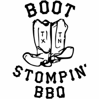 TX TN BOOT STOMPIN' BBQ logo