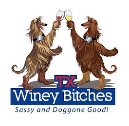 TX WINEY BITCHES SASSY AND DOGGONE GOOD! logo