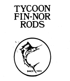 TYCOON FIN-NOR RODS SINCE 1933 logo
