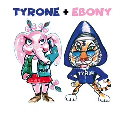 TYRONE + EBONY EBONY TYRONE logo