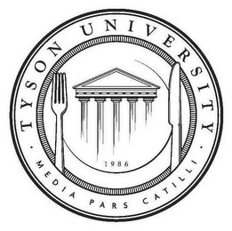 TYSON UNIVERSITY 1986 MEDIA PARS CATILLI logo