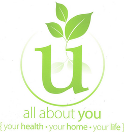 U ALL ABOUT YOU {YOUR HEALTH · YOUR HOME · YOUR LIFE} logo