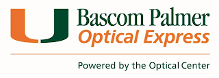 U BASCOM PALMER OPTICAL EXPRESS POWERED BY THE OPTICAL CENTER logo