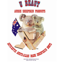 U BEAUT AUSSIE SHEEPSKIN PRODUCTS AUTHENTIC AUSTRALIAN MADE SHEEPSKIN BOOTS JAVA ROSE INTERNATIONAL PTY LTD logo