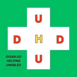 U D H D U DISABLED HELPING UNABLED logo