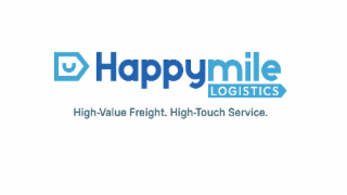 U HAPPYMILE LOGISTICS HIGH-VALUE FREIGHT. HIGH-TOUCH SERVICE. logo