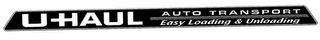 U-HAUL AUTO TRANSPORT EASY LOADING & UNLOADING logo
