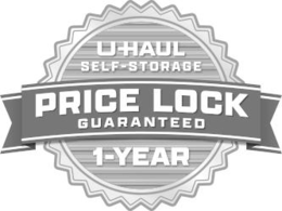U-HAUL SELF-STORAGE PRICE LOCK GUARANTEED 1-YEAR logo