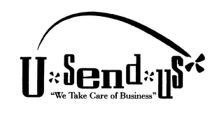U SEND US WE TAKE CARE OF BUSINESS logo