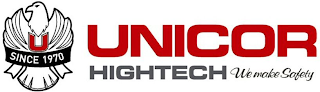 U SINCE 1970 UNICOR HIGHTECH WE MAKE SAFETY logo