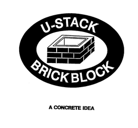 U-STACK BRICK BLOCK A CONCRETE IDEA logo