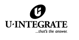 U U-INTEGRATE ...THAT'S THE ANSWER. logo