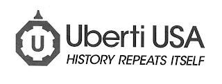 U UBERTI USA HISTORY REPEATS ITSELF logo