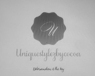 U UNIQUESTYLEZBYCOCOA DETERMINATION IS THE KEY logo