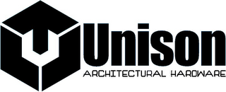 U UNISON ARCHITECTURAL HARDWARE logo