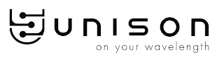 U UNISON ON YOUR WAVELENGTH logo