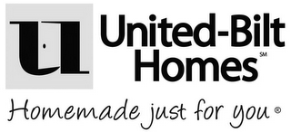 U UNITED-BILT HOMES HOMEMADE JUST FOR YOU logo