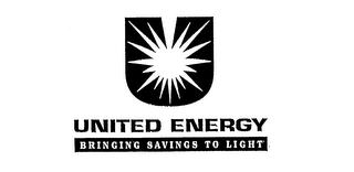 U UNITED ENERGY BRINGING SAVINGS TO LIGHT logo
